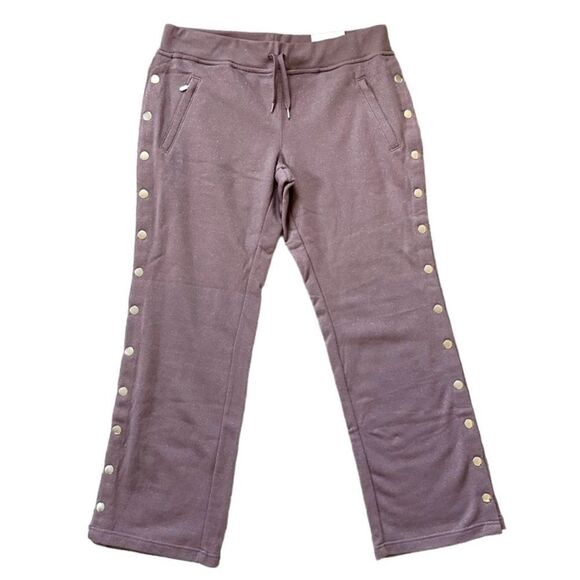 EleVen by Venus Williams Pink Sparkle Breakaway Straight Leg Sweatpants Large - Picture 1 of 12